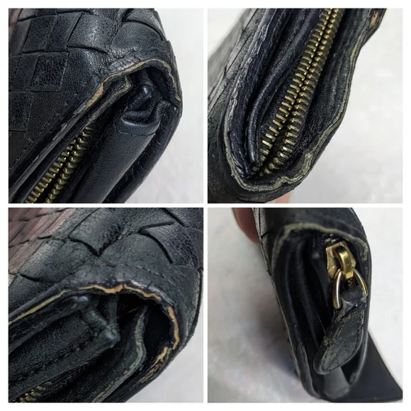 Bottega Veneta 2008 Wallet, Foldover Snap 3/4 Zip Leather, Intrecciato 150509 - Picture 13 of 13